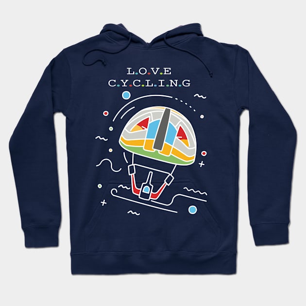 Love Cycling Hoodie by Fashioned by You, Created by Me A.zed